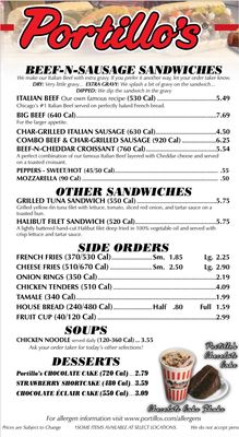 Portillos Skokie Menu With Prices: Ultimate Guide to Tasty Deals