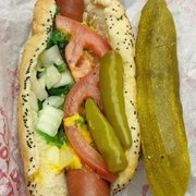 Photo of Portillo's Hot Dogs - Buena Park, CA, United States. Hot dog, soggy buns today that we did not like
