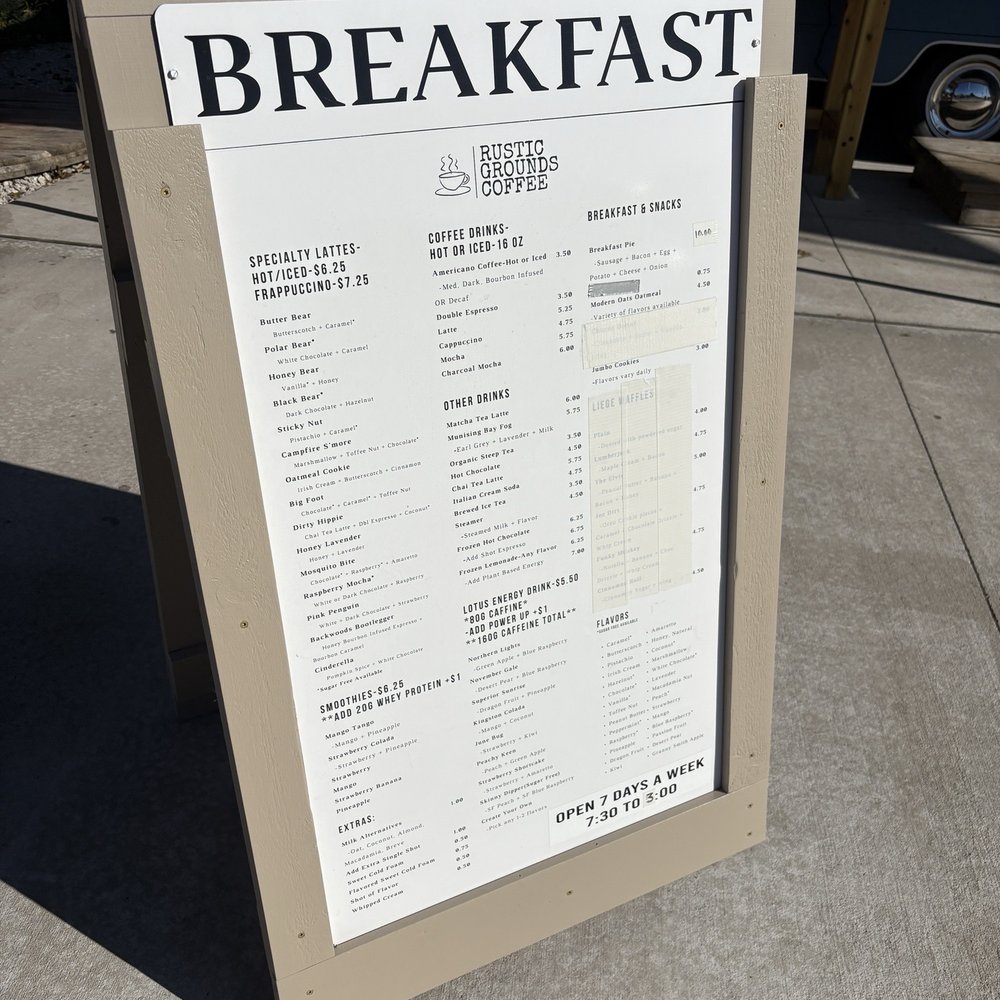 Rustic Grounds Coffee - Menu - Coffee & Tea Near Me - Munising, Michigan Rustic Grounds Coffee - Menu - Coffee & Tea Near Me - Munising, Michigan