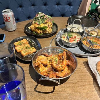 ala - Shrimp, grilled halloumi, four dip combo, cauliflower - Mediterranean Near Me - Washington, DC, District of Columbia