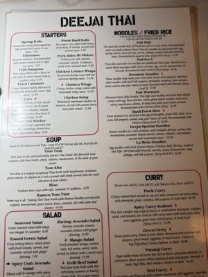 Menu photo 1 Deejai Thai Charlotte, NC Menu photo 1 Deejai Thai Charlotte, NC