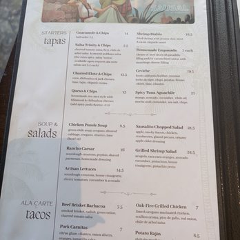 SAUSAL - menu - Mexican Near Me - El Segundo, California