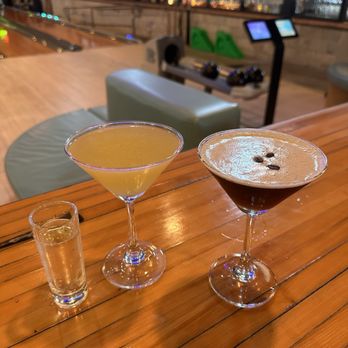 Primrose Lanes - The Pornstar & Espresso Martini with Tequila - Bowling Near Me - Orlando, Florida
