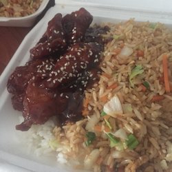 Chuck's Oriental Palace - General chicken and chicken fried rice.