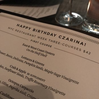 Riverpark - Bday menu! - New American Near Me - New York, New York