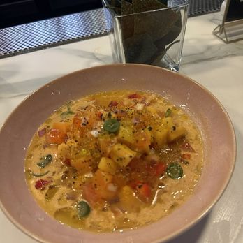 4296 - Vegan salmon and mango ceviche - Canadian (New) Near Me - Canmore, Alberta 4296 - Vegan salmon and mango ceviche - Canadian (New) Near Me - Canmore, Alberta