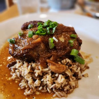 Cochon RESTAURANT - Cochon of the day (pork neck) with ditty rice and collars green and onion gravy. A+ DELICIOUS - Cajun/Creole Near Me - New Orleans, Louisiana Cochon RESTAURANT - Cochon of the day (pork neck) with ditty rice and collars green and onion gravy. A+ DELICIOUS - Cajun/Creole Near Me - New Orleans, Louisiana