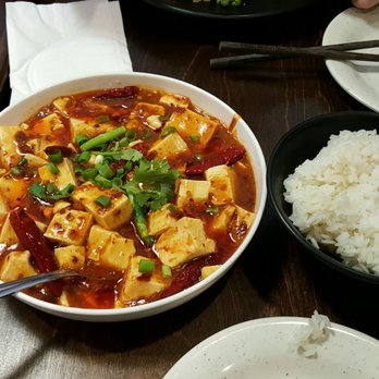 Tiger Noodle House - Mapo tofu (asked to leave off pork topping)....spicy and delectable! - Chinese Near Me - Katy, Texas
