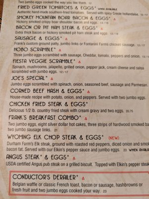 Menu photo 5 Frank's Diner Spokane, WA