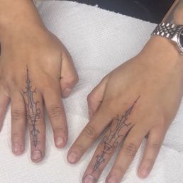 Finger tats. Finger tats.