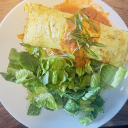 Cajun Omelette with side salad
