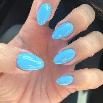 Sassy Nails - I'm obsessed with my almond shaped baby blue nails! - Nail Salons Near Me - San Bruno, California Sassy Nails - I'm obsessed with my almond shaped baby blue nails! - Nail Salons Near Me - San Bruno, California
