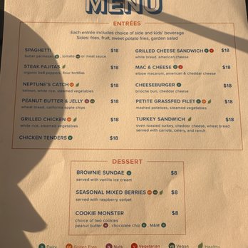 180blu - ritz kids menu - Cocktail Bars Near Me - Dana Point, California