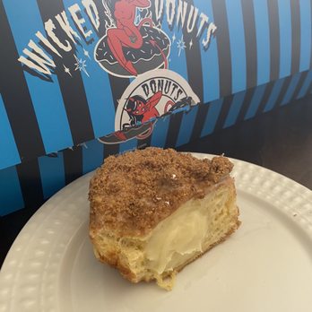 Wicked Donuts - Cross section of cheesecake guava. This was yummy. - Donuts Near Me - Las Vegas, Nevada Wicked Donuts - Cross section of cheesecake guava. This was yummy. - Donuts Near Me - Las Vegas, Nevada