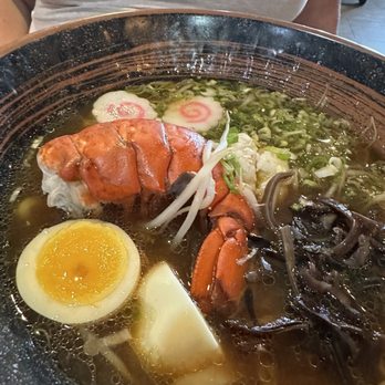 Mitaka Japanese Ramen House - Lobster undo ramen. Very good, but eat lobster right away or it will keep cooking in the hot broth and be like shoe leather. - Noodles Near Me - Bradenton, Florida Mitaka Japanese Ramen House - Lobster undo ramen. Very good, but eat lobster right away or it will keep cooking in the hot broth and be like shoe leather. - Noodles Near Me - Bradenton, Florida