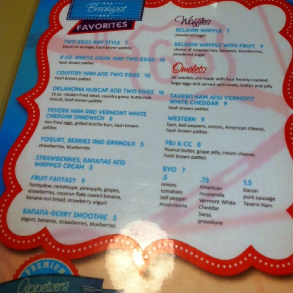 Hwy 66 Diner - Part of the menu - breakfast - American Near Me - Catoosa, Oklahoma