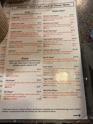 Menu photo 2 Anderson Island Cafe Anderson Island, WA
