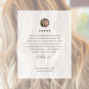 Andrea Noel - Review from client. - Hair Stylists Near Me - Scottsdale, Arizona Andrea Noel - Review from client. - Hair Stylists Near Me - Scottsdale, Arizona