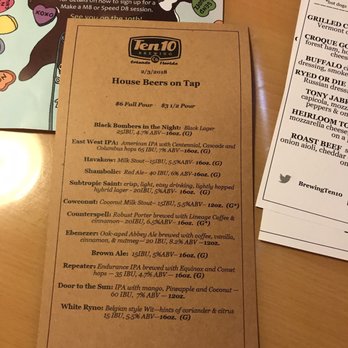 Ten10 Brewing Co - Sandwiches Near Me - Orlando, Florida Ten10 Brewing Co - Sandwiches Near Me - Orlando, Florida