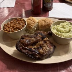 Brad's Bar-B-Q - Smoke chicken, beans and coleslaw