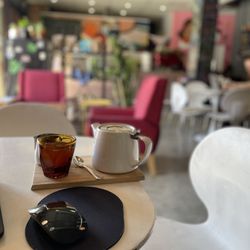 Confidential Coffee - Tea setup.