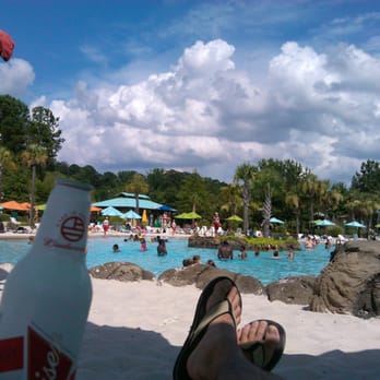 Geyser Falls Water Theme Park - View from the beach front! - Water Parks Near Me - Choctaw, Mississippi