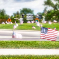 1 Properties - American flags line the streets of Cheyenne for Independence Day
