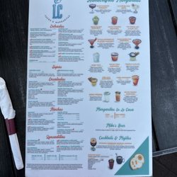 LC Taco Bar - Menu (front)