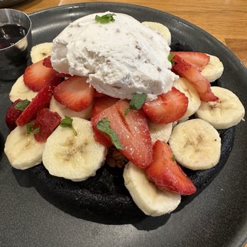 Parakeet Cafe - Little Italy - Charcoal Waffle (gf, v) - Breakfast & Brunch Near Me - San Diego, California