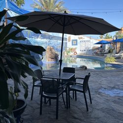 Posada Luna Sol - The pool area from the dining area