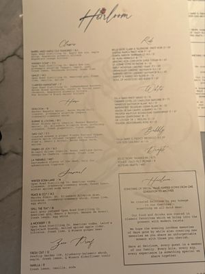 Menu photo 5 Heirloom Reston, VA