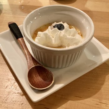 Sushi Junai Omakase - White chocolate ginger creme brulee - Japanese Near Me - Austin, Texas Sushi Junai Omakase - White chocolate ginger creme brulee - Japanese Near Me - Austin, Texas