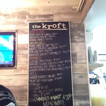 The Kroft - 10/2/14 menu - Sandwiches Near Me - Anaheim, California The Kroft - 10/2/14 menu - Sandwiches Near Me - Anaheim, California