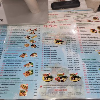 Pho 92 Dia - Menu - Vietnamese Near Me - Denver, Colorado Pho 92 Dia - Menu - Vietnamese Near Me - Denver, Colorado