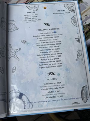 Menu photo 5 Victor's Beach Bar Marbella, MA