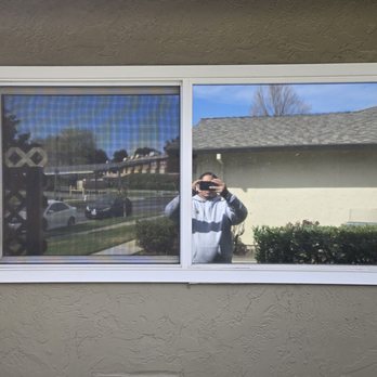 Artint Film - These are pictures taken of the new Window Privacy Tint Film, taken from the outside. (Side window of my Townhouse). - Home Window Tinting Near Me