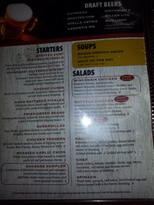 Menu photo 2 NZ's Bar & Grill Sheboygan, WI Menu photo 2 NZ's Bar & Grill Sheboygan, WI