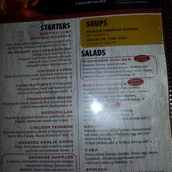 NZ's Bar & Grill - Menu, part one