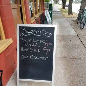 Brail's Restaurant - Friday morning specials on black board at Brails on 5th. Love it. - Breakfast & Brunch Near Me - Eugene, Oregon