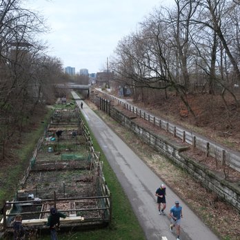 Oak Leaf Trail - View of trail by the Urban Ecology Center. - Parks Near Me