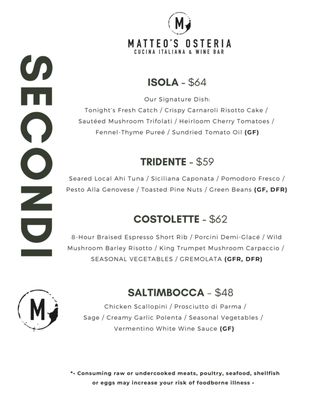 Menu photo 7 Matteo's Osteria Wailea, HI Menu photo 7 Matteo's Osteria Wailea, HI