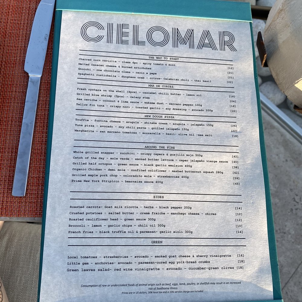 Cielomar - Menu Oct 2020 - Pizza Near Me - Isla San Jose, BCS