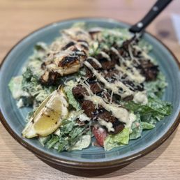 Ceaser salad added steak.