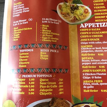 Jose's Tacos - Menu - Tacos Near Me - Detroit, Michigan Jose's Tacos - Menu - Tacos Near Me - Detroit, Michigan