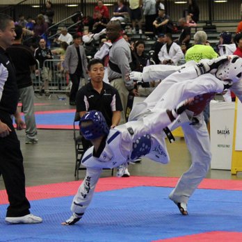 NTA Taekwondo - Logan connecting with his ChopStix at Nationals - Taekwondo Near Me - Grapevine, Texas