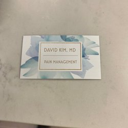 David J Kim, MD - Skyline Pain - The doctors card