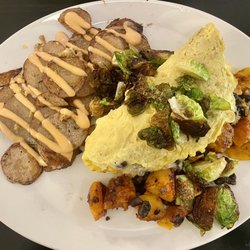 Gaia House Cafe - Seasonal omelette with potatoes