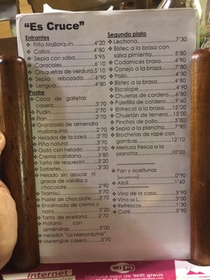 Menu photo 1 Es Cruce Vilafranca de Bonany, PM