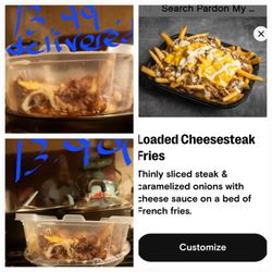 The menu picture is blue balling the final delivery item. Definitely not worth the money, trying to get a refund for this is another day