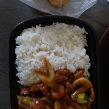 China Wok - Beef and Mushroom, with Steamed Rice and Crab Ragoon - Seafood Near Me - Milledgeville, Georgia